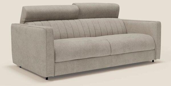 Nivon Divano letto moderno materasso H16 cm con poggiatesta in tessuto