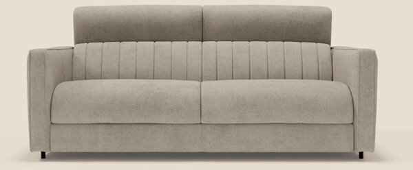 Nivon Divano letto moderno materasso H16 cm con poggiatesta in tessuto