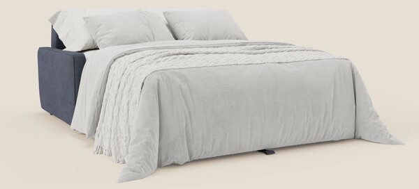 Nivon Divano letto moderno materasso H16 cm con poggiatesta in tessuto