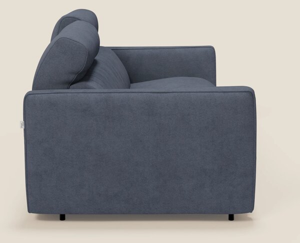 Nivon Divano letto moderno materasso H16 cm con poggiatesta in tessuto