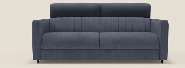 Nivon Divano letto moderno materasso H16 cm con poggiatesta in tessuto