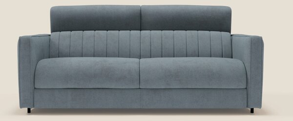 Nivon Divano letto moderno materasso H16 cm con poggiatesta in tessuto