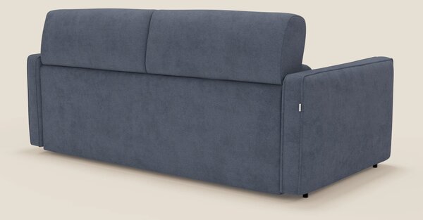 Nivon Divano letto moderno materasso H16 cm con poggiatesta in tessuto