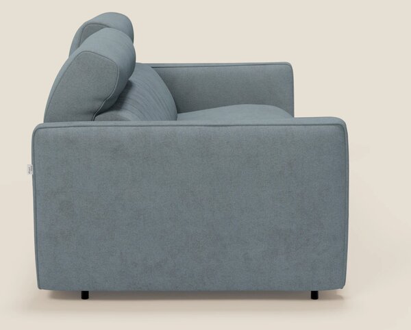 Nivon Divano letto moderno materasso H16 cm con poggiatesta in tessuto