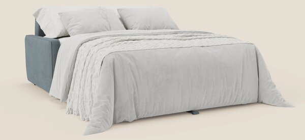 Nivon Divano letto moderno materasso H16 cm con poggiatesta in tessuto