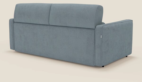 Nivon Divano letto moderno materasso H16 cm con poggiatesta in tessuto