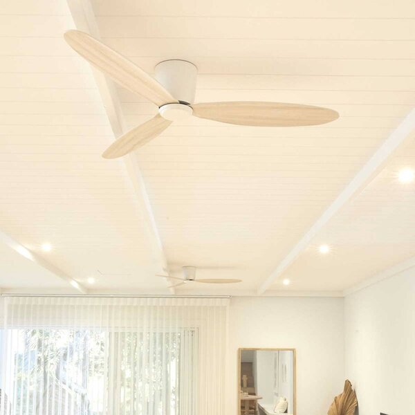 Beacon Lighting Ventilatore da soffitto Airfusion Radar rovere Ø 106 cm silenzioso, Legno chiaro, Soggiorno / Sala da pranzo, Legno, Moderno