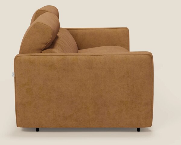 Nivon Divano letto moderno materasso H16 cm con poggiatesta in tessuto