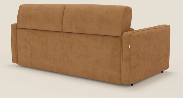 Nivon Divano letto moderno materasso H16 cm con poggiatesta in tessuto