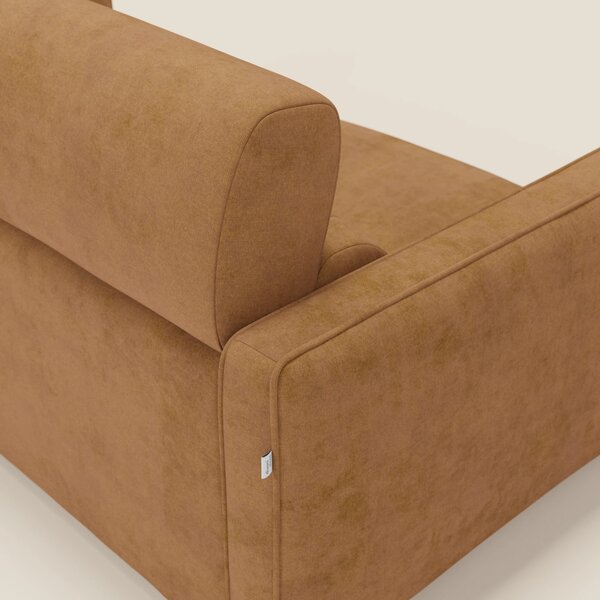 Nivon Divano letto moderno materasso H16 cm con poggiatesta in tessuto