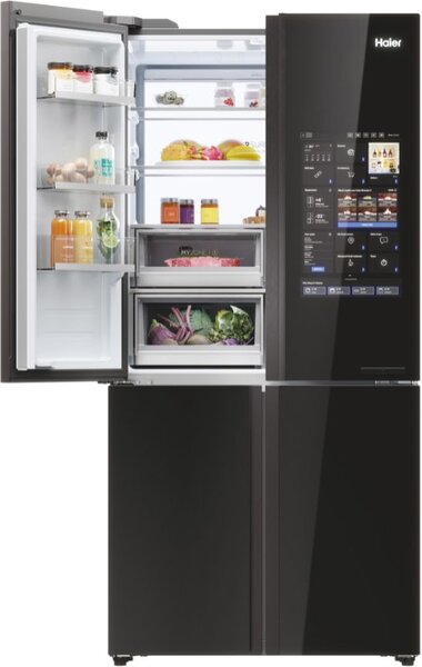 Haier Frigorifero Americano Side by Side 586 Litri Classe F Total No Frost colore Nero Cube 90 Serie 9 - HCW9919FSGB