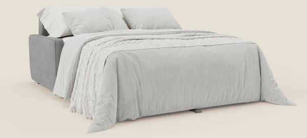 Nivon Divano letto moderno materasso H16 cm con poggiatesta in tessuto