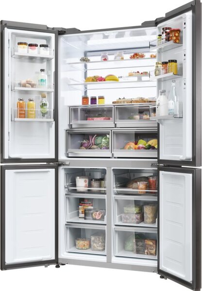 Haier Frigorifero Americano Side by Side 586 Litri Classe F Total No Frost colore Nero Cube 90 Serie 9 - HCW9919FSGB