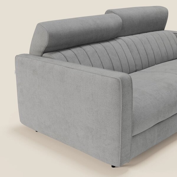 Nivon Divano letto moderno materasso H16 cm con poggiatesta in tessuto