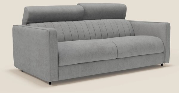 Nivon Divano letto moderno materasso H16 cm con poggiatesta in tessuto