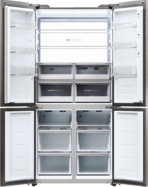 Haier Frigorifero Americano Side by Side 586 Litri Classe F Total No Frost colore Nero Cube 90 Serie 9 - HCW9919FSGB