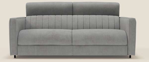 Nivon Divano letto moderno materasso H16 cm con poggiatesta in tessuto