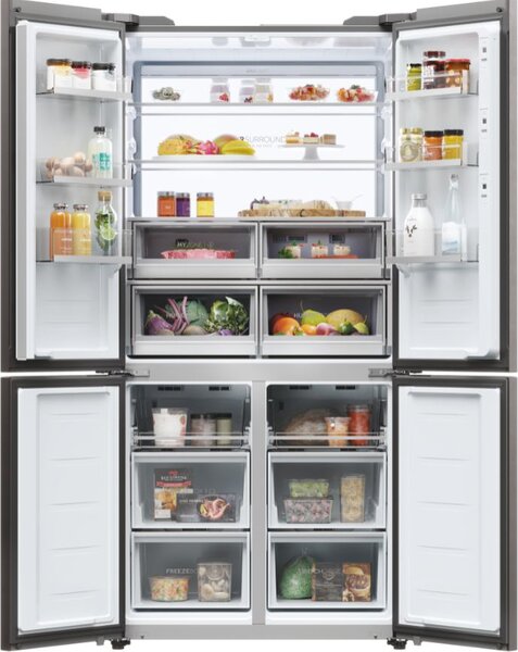 Haier Frigorifero Americano Side by Side 586 Litri Classe F Total No Frost colore Nero Cube 90 Serie 9 - HCW9919FSGB