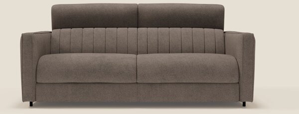 Nivon Divano letto moderno materasso H16 cm con poggiatesta in tessuto