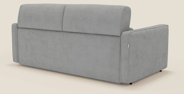 Nivon Divano letto moderno materasso H16 cm con poggiatesta in tessuto
