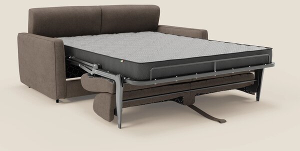 Nivon Divano letto moderno materasso H16 cm con poggiatesta in tessuto
