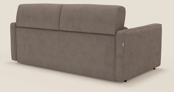 Nivon Divano letto moderno materasso H16 cm con poggiatesta in tessuto