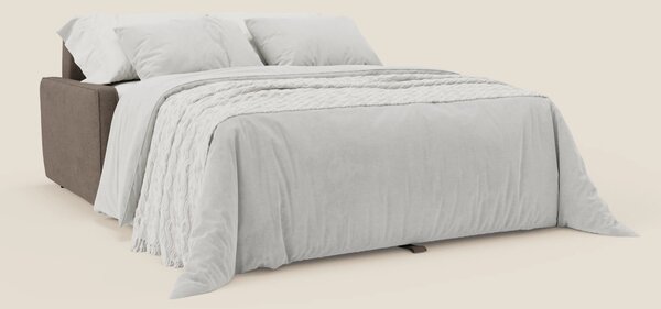 Nivon Divano letto moderno materasso H16 cm con poggiatesta in tessuto