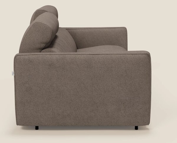 Nivon Divano letto moderno materasso H16 cm con poggiatesta in tessuto