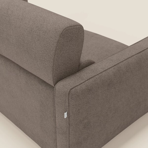 Nivon Divano letto moderno materasso H16 cm con poggiatesta in tessuto