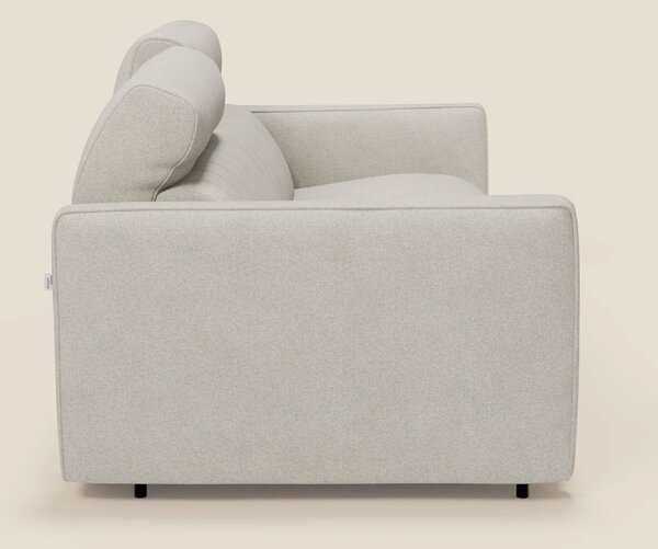 Nivon Divano letto moderno materasso H16 cm con poggiatesta in tessuto