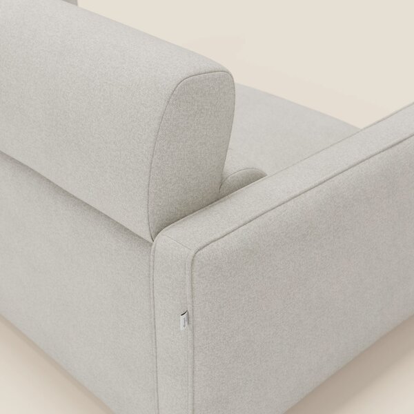 Nivon Divano letto moderno materasso H16 cm con poggiatesta in tessuto