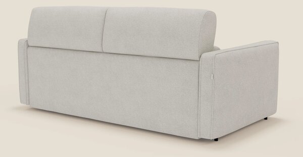 Nivon Divano letto moderno materasso H16 cm con poggiatesta in tessuto