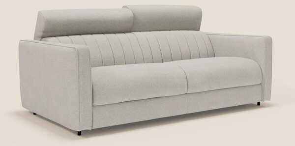 Nivon Divano letto moderno materasso H16 cm con poggiatesta in tessuto