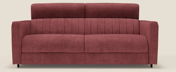 Nivon Divano letto moderno materasso H16 cm con poggiatesta in tessuto