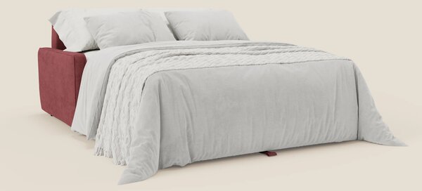 Nivon Divano letto moderno materasso H16 cm con poggiatesta in tessuto