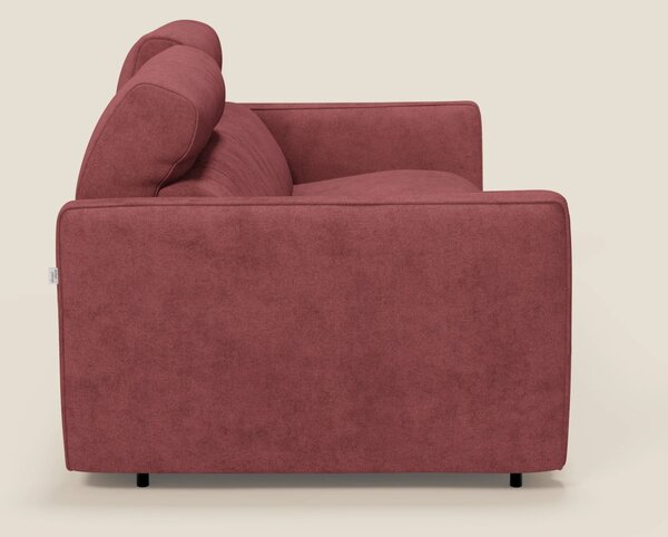 Nivon Divano letto moderno materasso H16 cm con poggiatesta in tessuto