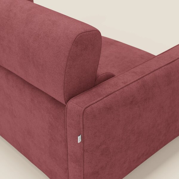 Nivon Divano letto moderno materasso H16 cm con poggiatesta in tessuto