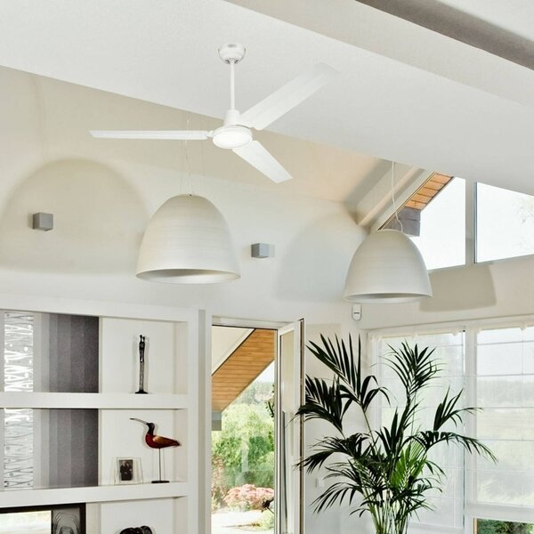 Westinghouse Ventilatore da soffitto Industrial, bianco, silenzioso, Ø 142 cm Industrial, Bianco / Opale, Soggiorno / Sala da pranzo