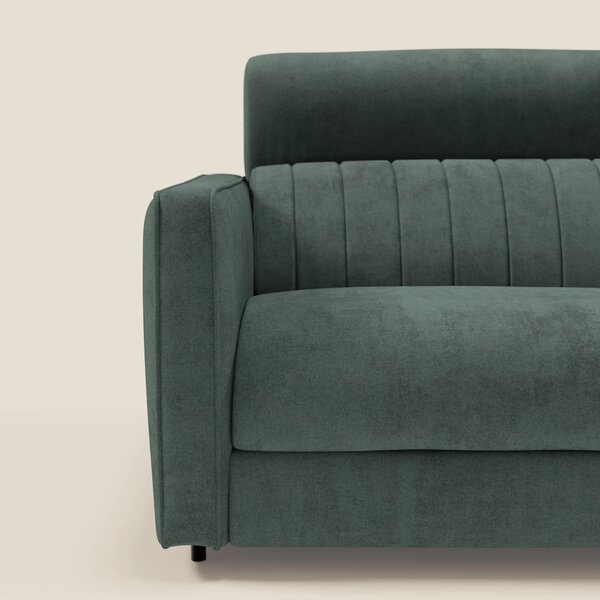 Nivon Divano letto moderno materasso H16 cm con poggiatesta in tessuto