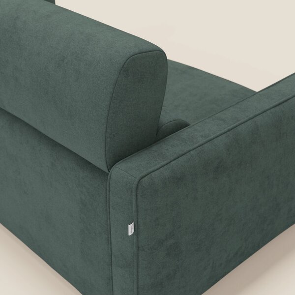 Nivon Divano letto moderno materasso H16 cm con poggiatesta in tessuto