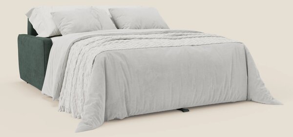 Nivon Divano letto moderno materasso H16 cm con poggiatesta in tessuto