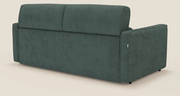 Nivon Divano letto moderno materasso H16 cm con poggiatesta in tessuto