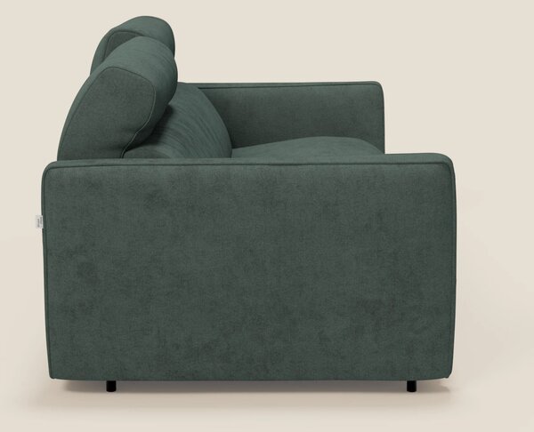 Nivon Divano letto moderno materasso H16 cm con poggiatesta in tessuto
