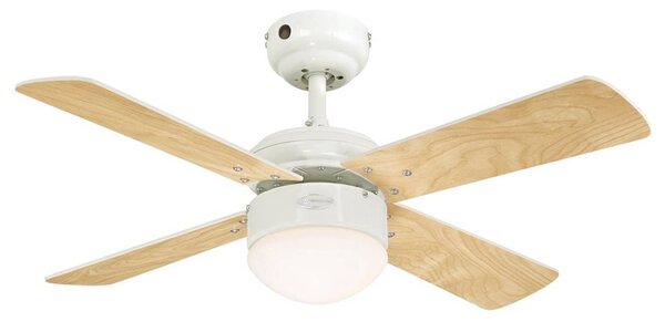 Westinghouse Ventilatore da soffitto Colosseum Colosseum, dimmerabile, Bianco / Opale, Soggiorno / Sala da pranzo, Legno