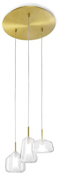 Sforzin Lampada a sospensione X-Ray 3 luci trasparente