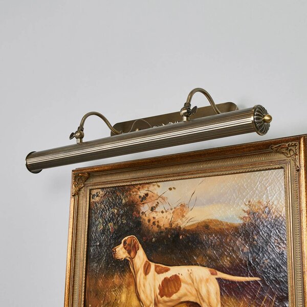 Lindby lampada da parete Joely, 73 cm, ottone, metallo, E14 Joely Lindby, dimmerabile, Bronzo / Ottone antico, Soggiorno / Sala da pranzo, Metallo, Antico, Applique