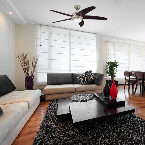 Westinghouse Ventilatore Bendan con telecomando BENDAN, Legno scuro, Legno, Moderno