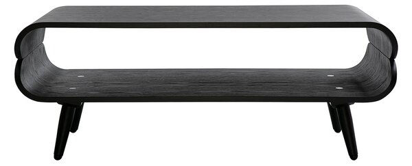Tavolino rettangolare scandinavo in legno nero L118 cm TAKLA