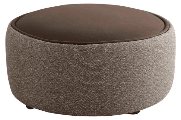 Pouf in stile moderno, color marrone. Elegante mobile in legno, ideale per l'arredamento del soggiorno