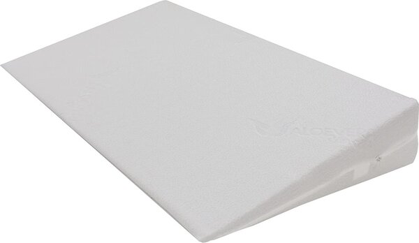 Dibapur© Cuscino a cuneo con rivestimento in aloe vera (L 90 x P 50 x A 15 / 1 cm) Materassi Cuneo per materasso Rialzo per materasso Cuneo di rialzo per letto Cuneo per materasso con rivestimento doppio